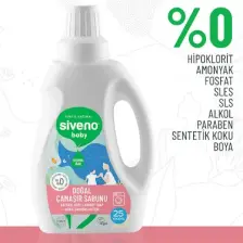 Siveno %100 Doğal Bebek Çamaşır Sabunu Kendinden Yumuşatıcılı Bitkisel Deterjan Konsantre Vegan 750 ml