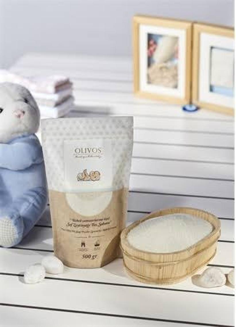 Olivos Doğal Organik Zeytinyağlı Bebek Kıyafetlerine Çamaşırlarına Özel Granül Sabun Toz Sabun 500 gr