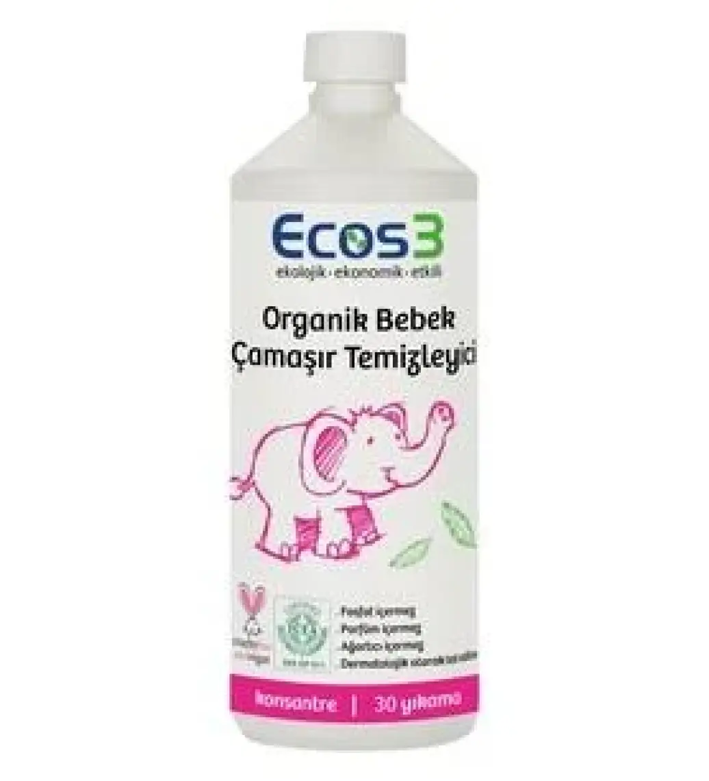 Ecos3 Organik Bebek Çamaşır Temizleyici- 60 Yıkama -2 x 1050 Ml