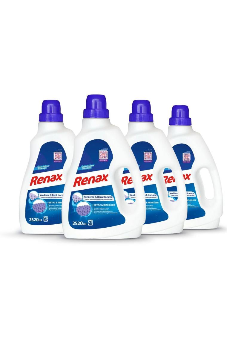 Sıvı Çamaşır Deterjanı Beyaz ve Renkliler 2520 ml - 4 Lü Paket