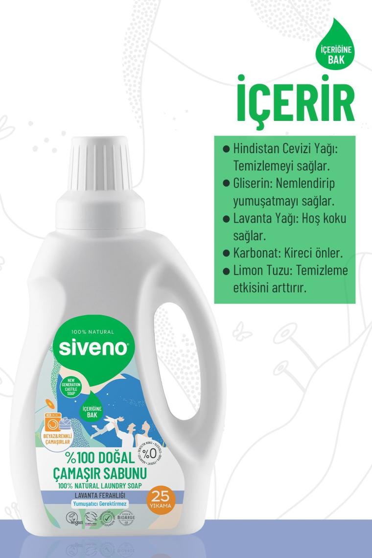 %100 Doğal Çamaşır Sabunu %100 Bitkisel Deterjan Yumuşatıcı Gerektirmez Konsantre Vegan 750 ml