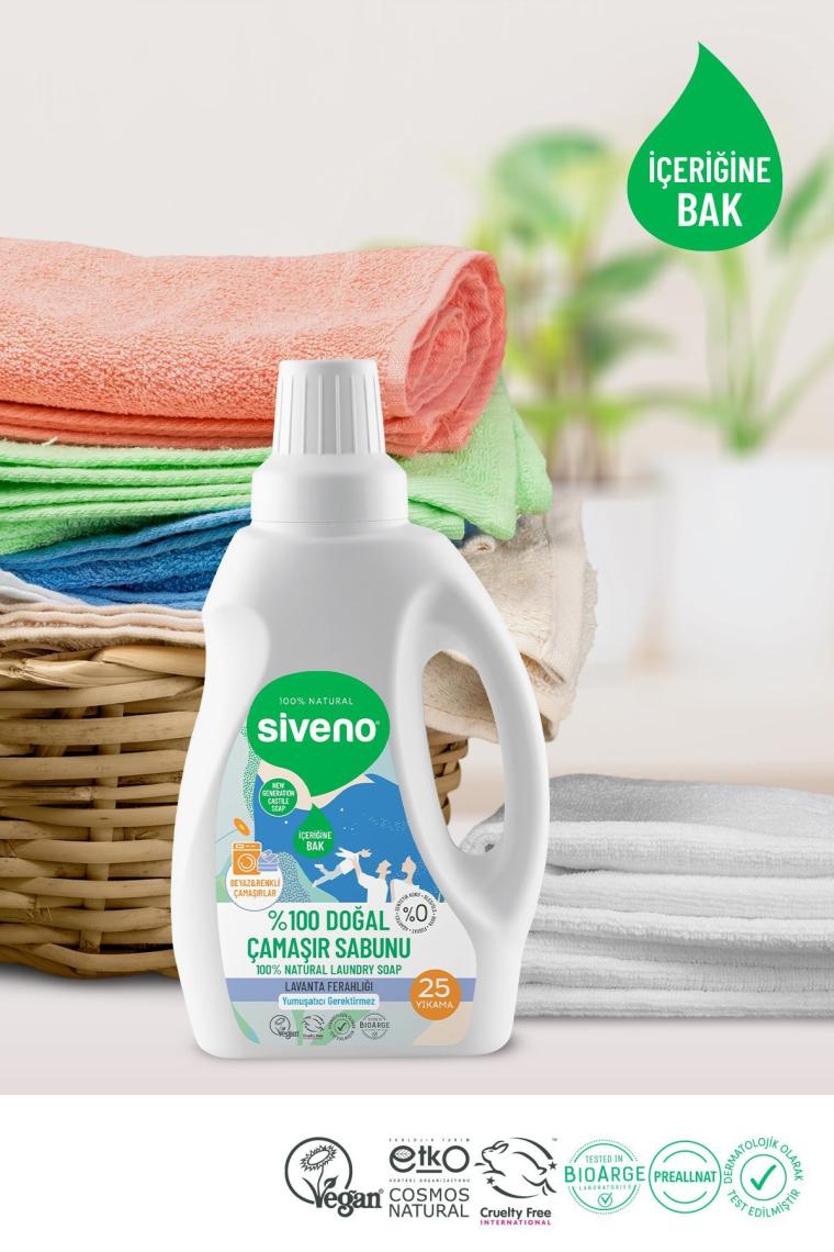 %100 Doğal Çamaşır Sabunu %100 Bitkisel Deterjan Yumuşatıcı Gerektirmez Konsantre Vegan 750 ml
