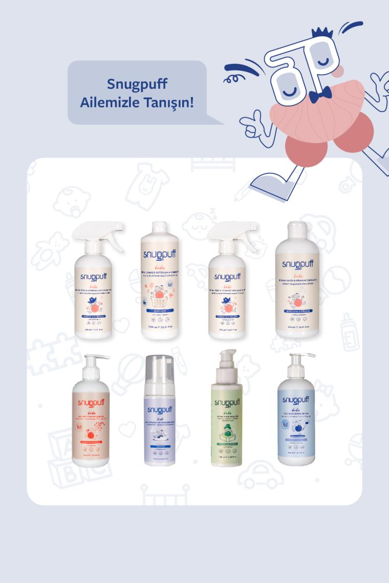 Snugpuff Bitkisel Bebek Çok Amaçlı Çamaşır Leke Çıkarıcı Sprey, Hipoalerjenik Vegan Tüm Kumaşlarda Etki 500 ml