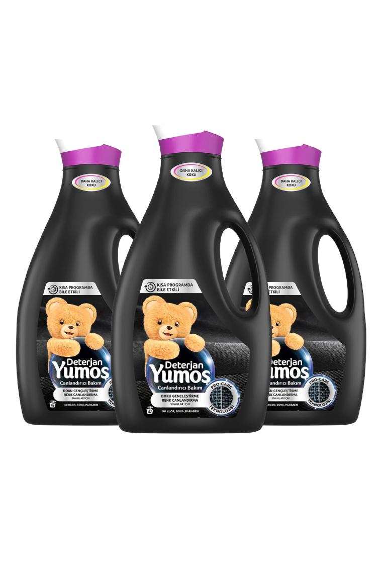Sıvı Bakım Çamaşır Deterjanı Siyah Ve Koyu Renkli Giysiler Için 2520 ml 3 Adet