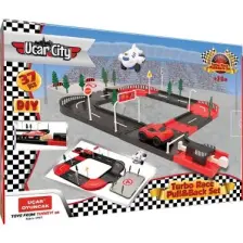 Uçar Oyuncak Uçar City Çek Bırak Araba Garaj ve Yarış Pisti Oyun Seti 45 Parça
