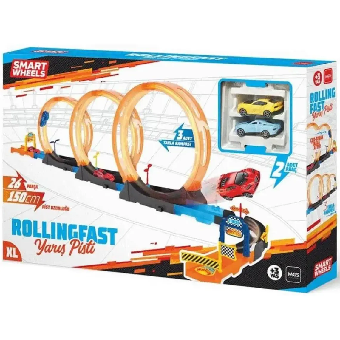 Mgs Oyuncak Smart Wheels Rollingfast Yarış Pisti XL