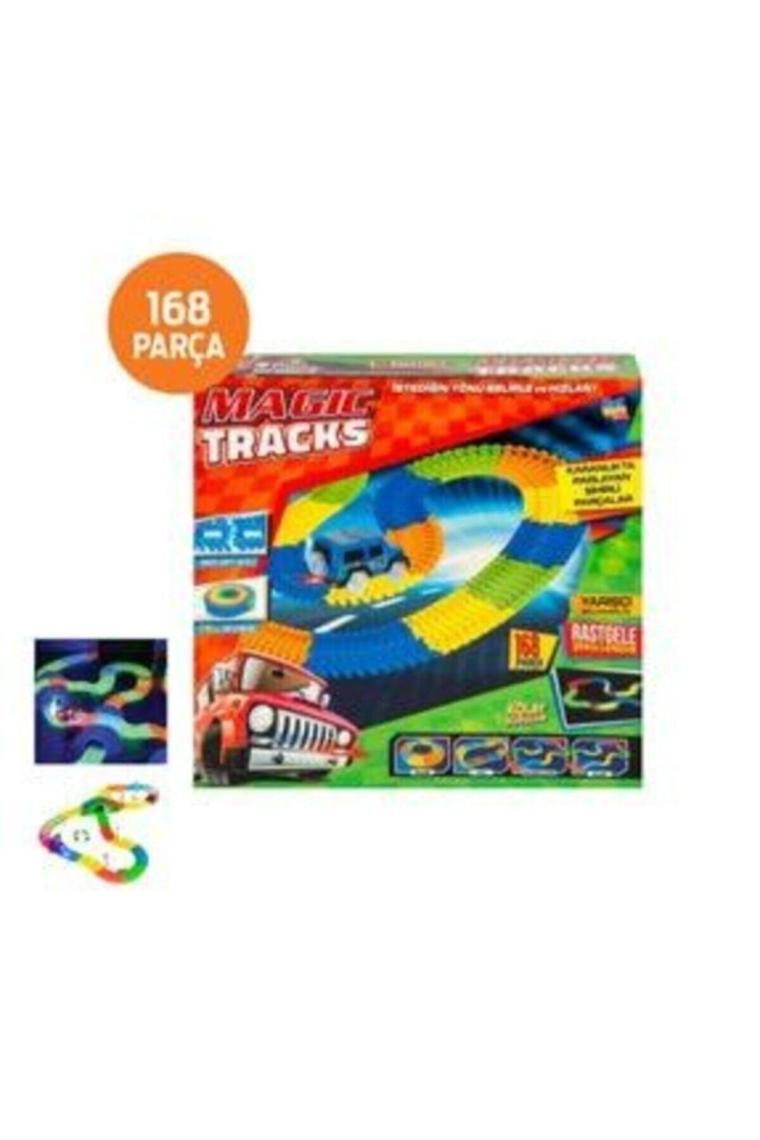 Gepettoys 8030 Gepettoys, Magic Tracks Karanlıkta Parlayan Yarış Pisti ve Işıklı Yarışçı Arabalar, 128 Parça