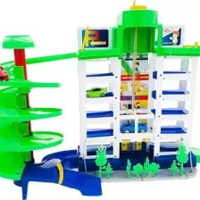 Toysan Oyuncak Asansörlü Garaj Seti Toy-41, 3'lü Arabalı Garaj Seti