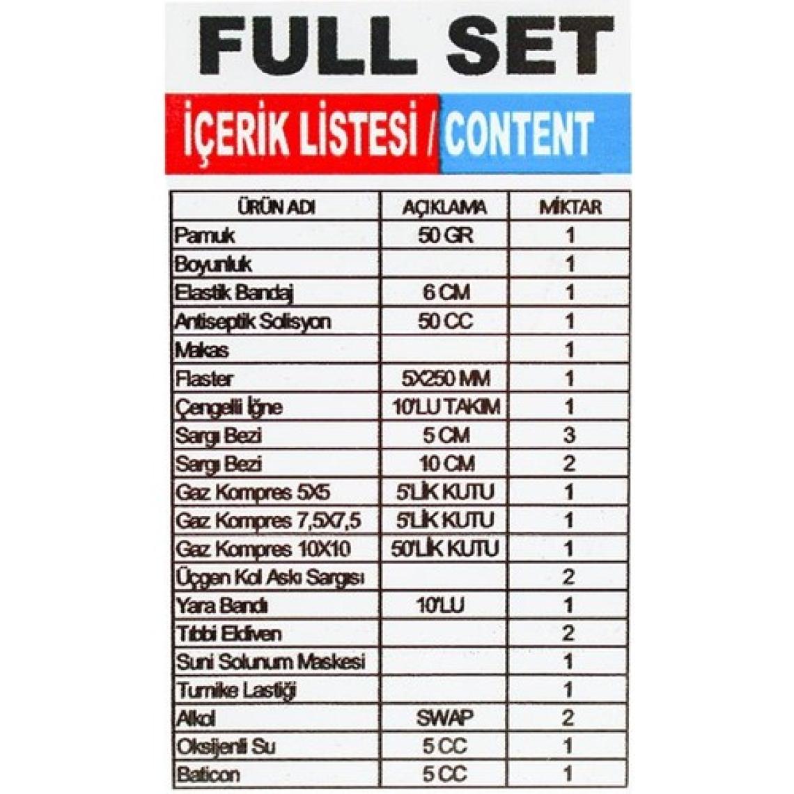 Hk Otomobil Ilk Yardım Çantası Ecza Çantası Ts 4019