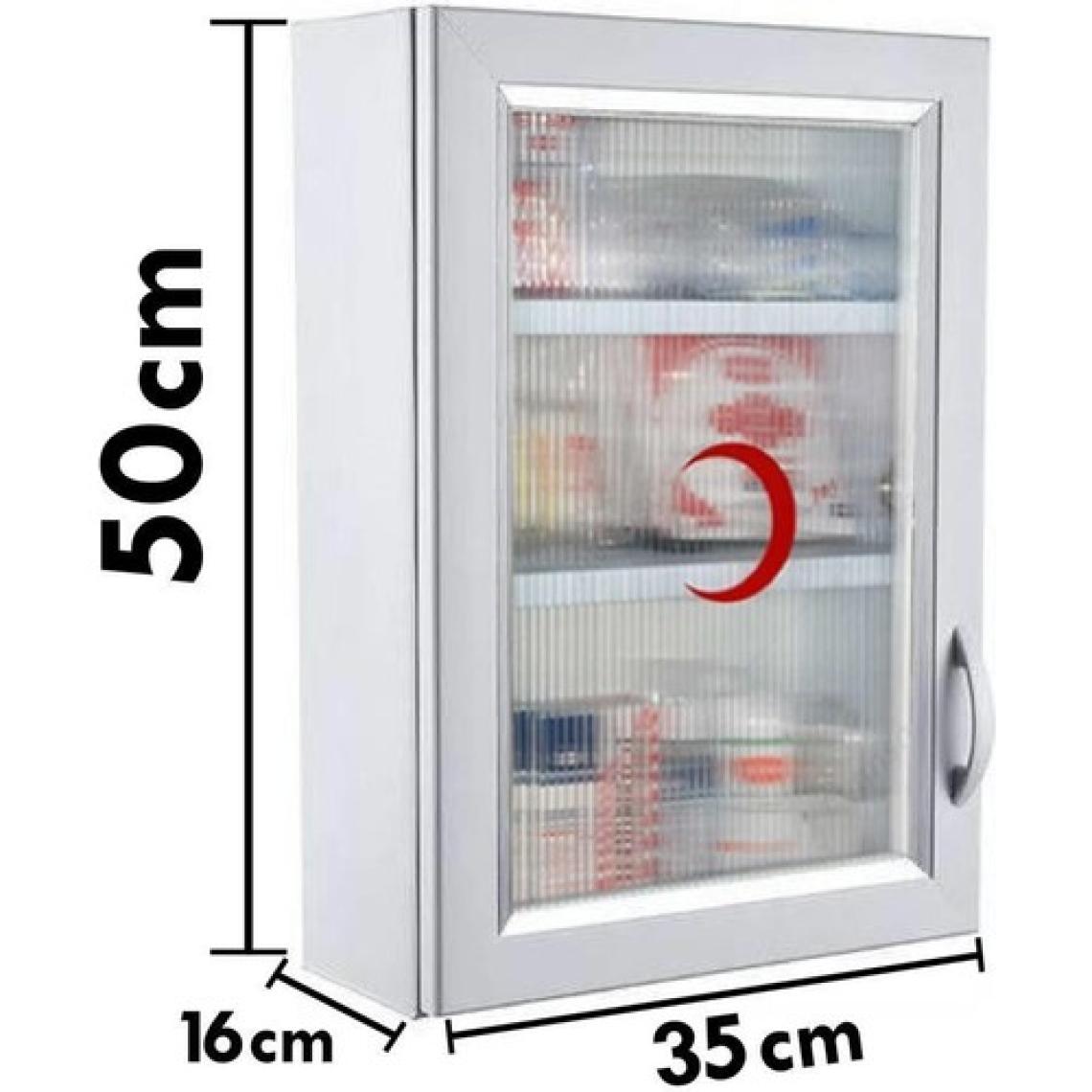 Geseus Ecza Dolabı Içi Dolu Ilk Yardım Içerikli Pvc 50X35X16 cm 159