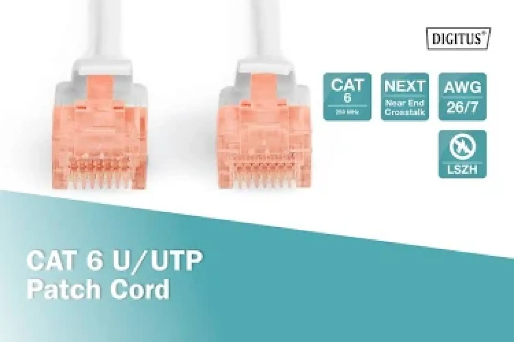 Digitus Patch Kablo, U-Utp, Cat. 6, 2 Metre, Awg 26/7, Cu, Lszh, Gri Ren Dk-1617-020