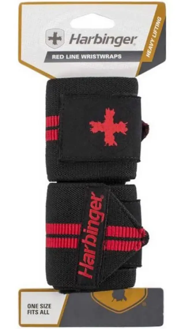 HRB.360548 Harbinger Red Line Wrist Wraps 18 Unisex Kemer Black/red