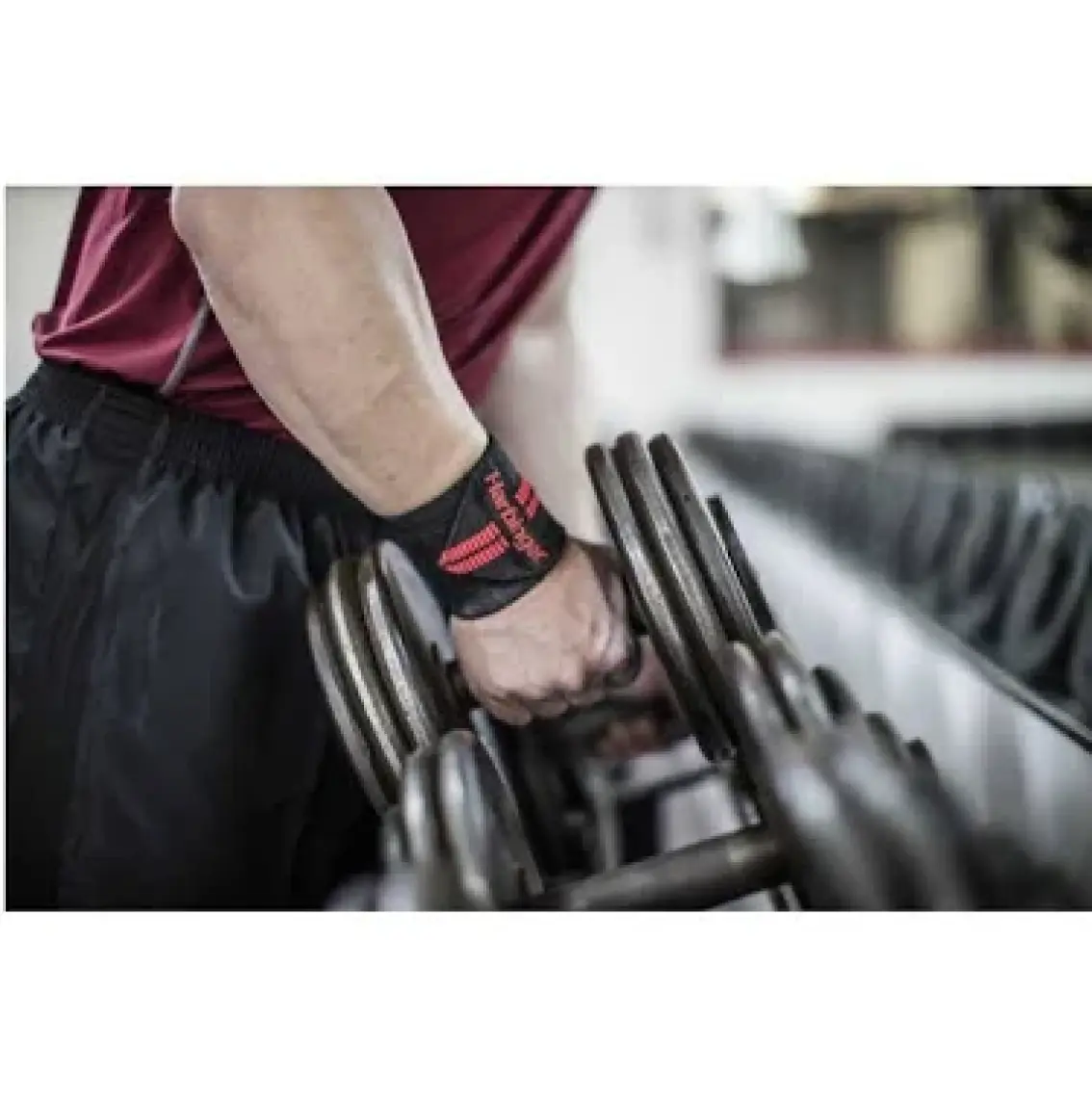 HRB.360548 Harbinger Red Line Wrist Wraps 18 Unisex Kemer Black/red