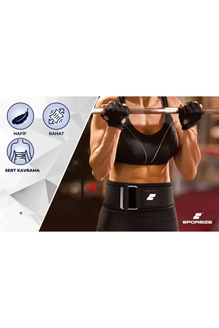 Sporsize Professional Weight Lifting Belt - Profesyonel Ağırlık Kaldırma Kemeri Fitness Kemeri
