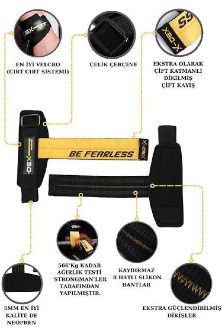 Dex Supports T-Grips Lifting Straps Ağırlık Kaldırma Kayışı