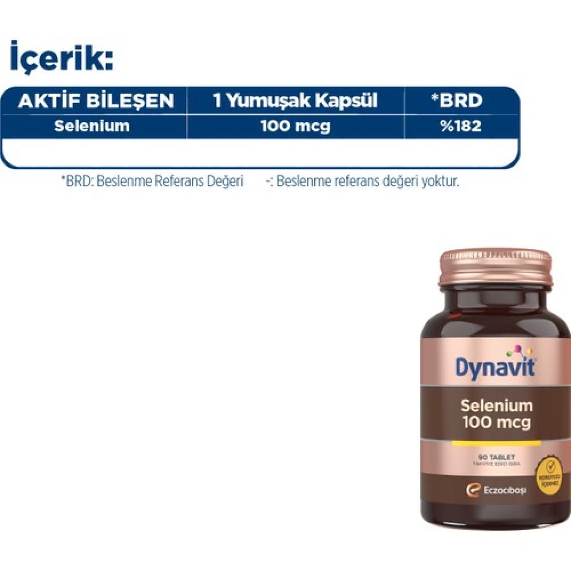 Dynavit Selenium 100 mcg 90 Tablet - Selenyum