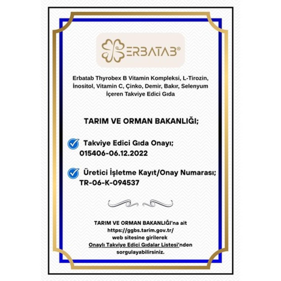 Erbatab Multivitamin ve Mineral Takviye Edici Gıda - 60 Bitkisel Vcaps Kapsül, Çinko ve Vitamin İçerir, Türkiye Menşeli