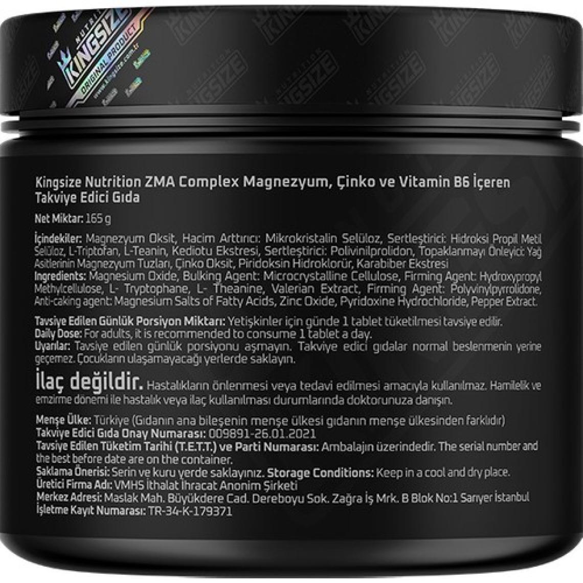 Kingsize Nutrition Zma Complex 100 Tablet