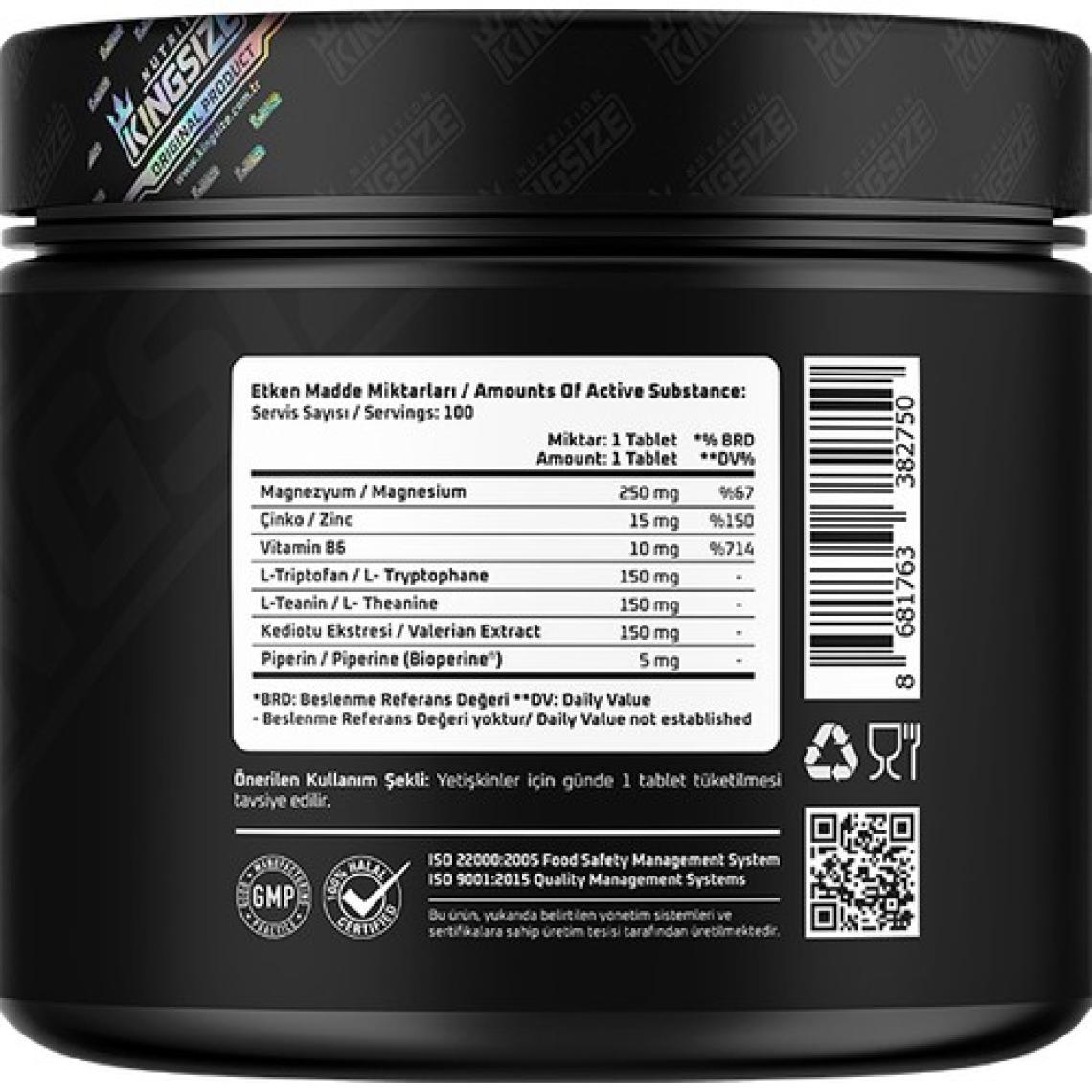 Kingsize Nutrition Zma Complex 100 Tablet