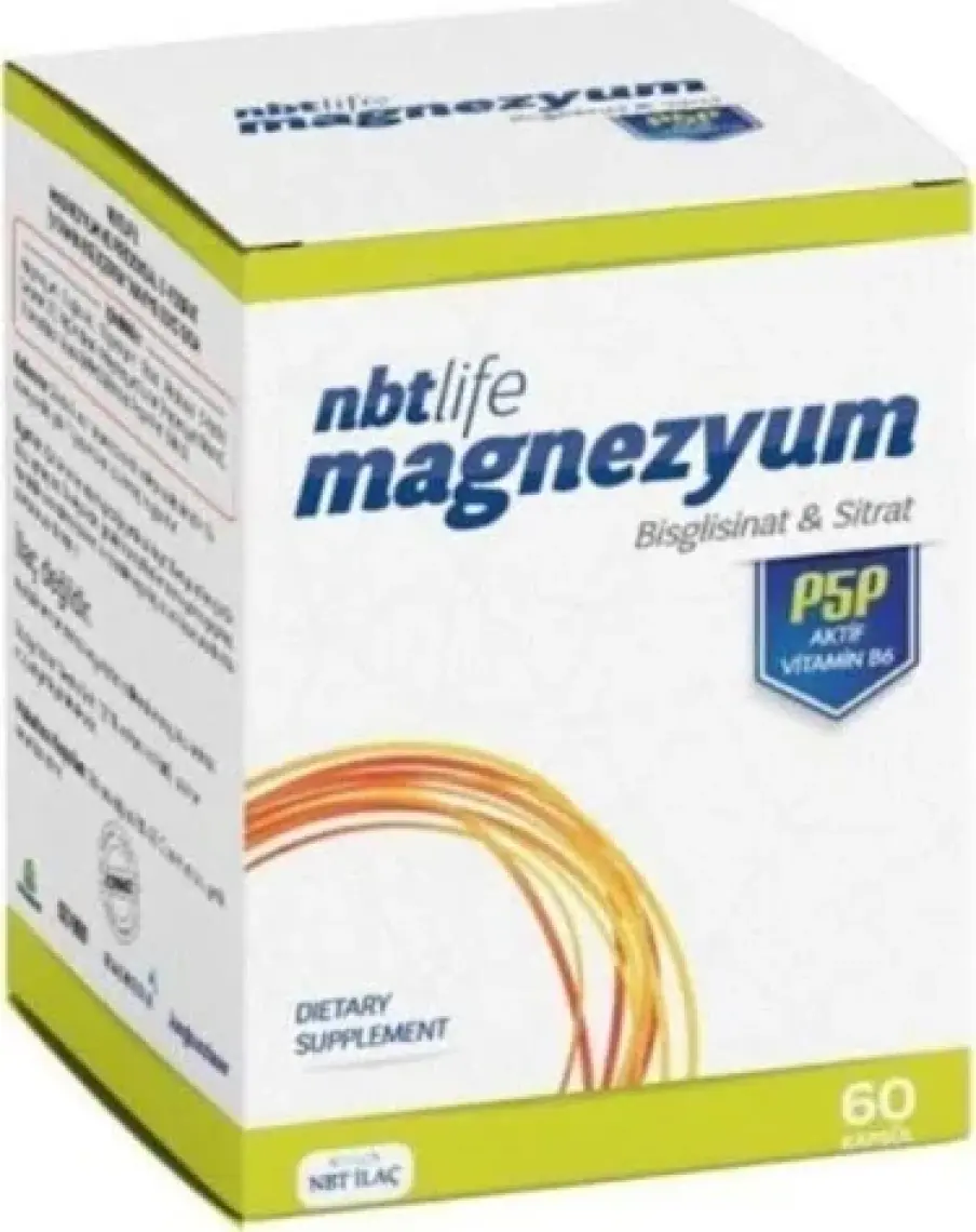 Nbt Life Magnezyum P5p Vitamin B6 Içeren 60 Kapsül