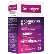 Sorvagen Magnezyum Malat, Taurin ve Vitamin B6 (P5P) 60 Tablet