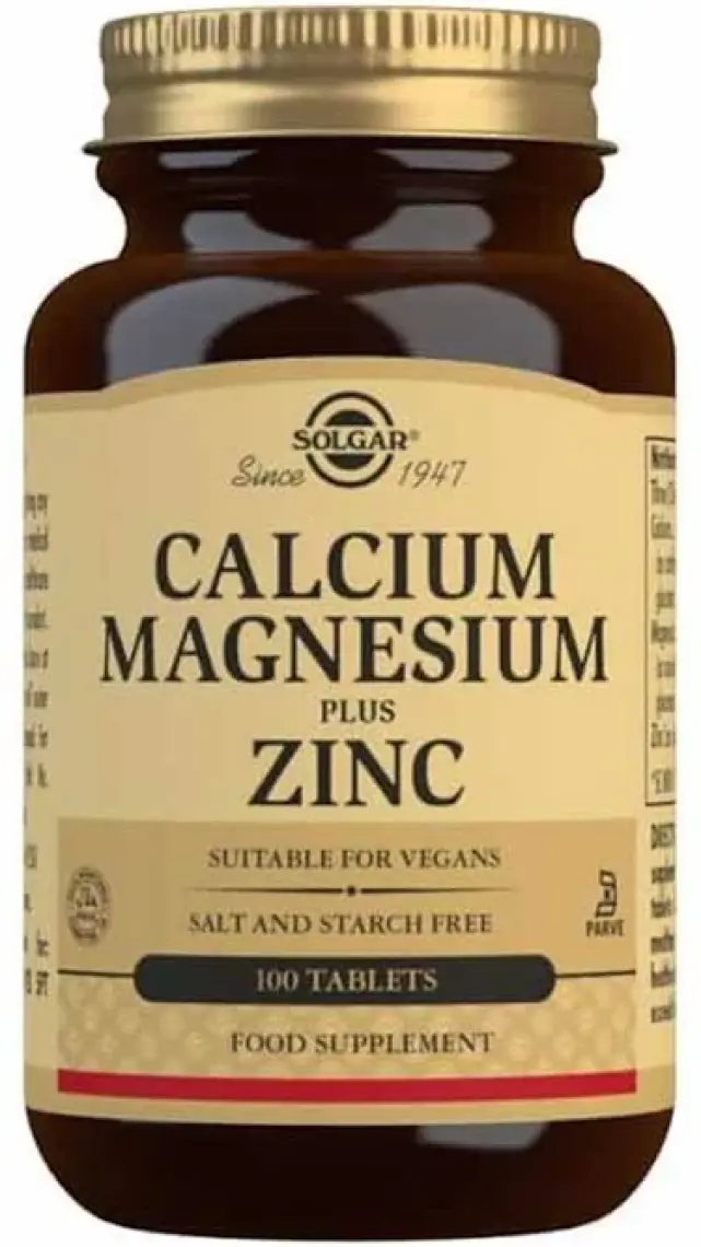 Solgar Calcium Magnesium Plus Zinc 100 Tablet