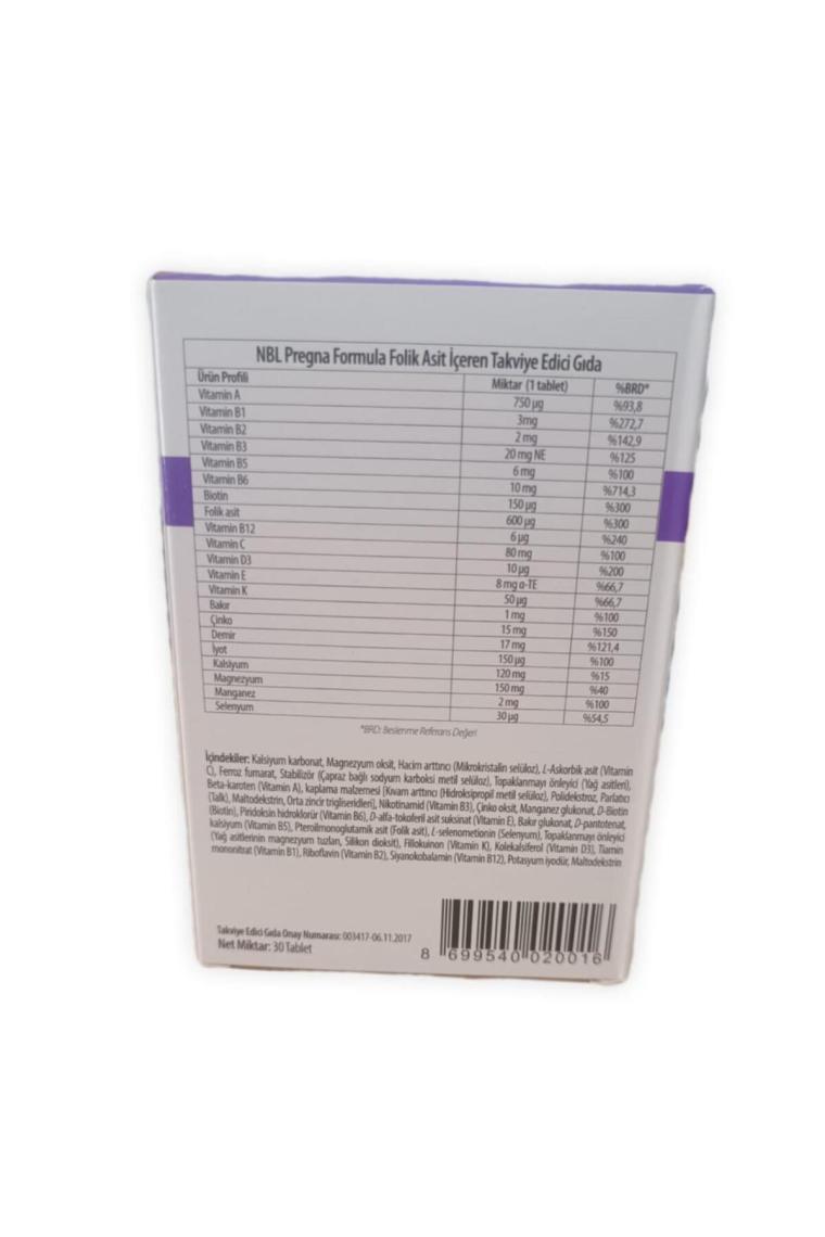 Nbl Pregna Formula 30 Tablet