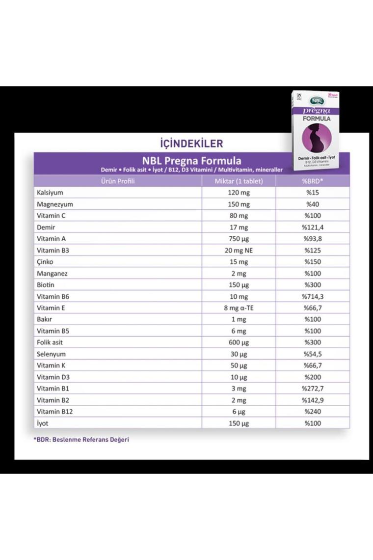 Nbl Pregna Formula 30 Tablet