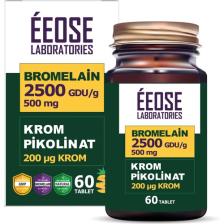 Eeose Bromelain (2500 Gdu/g) ve Krom Pikolinat - 60 Tablet