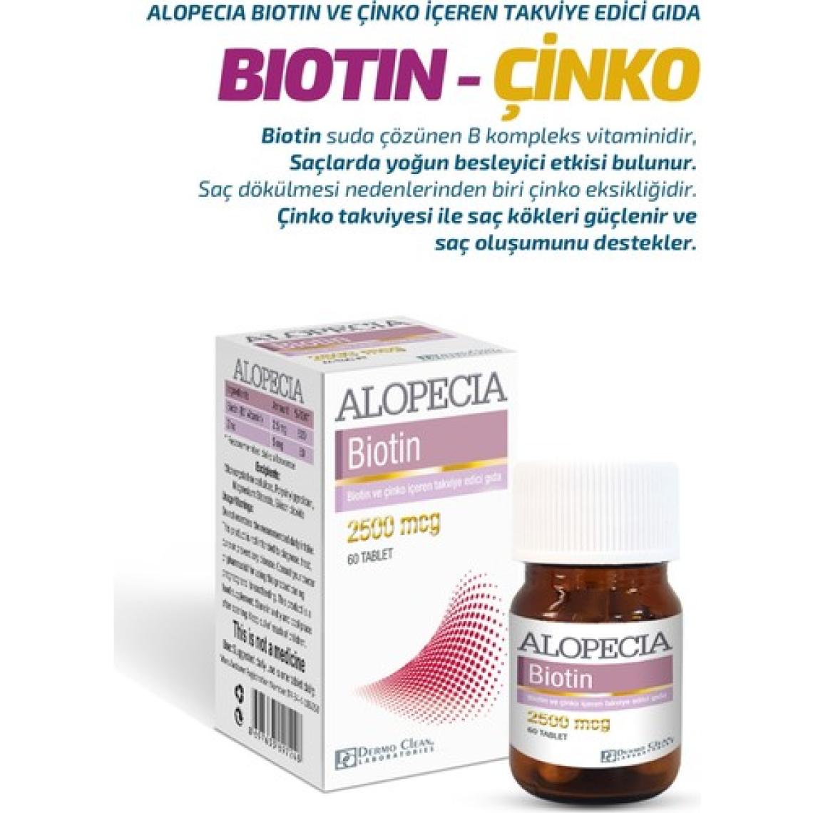 Dermo Clean Alopecia Biotin 2500 Mcg 60 Tablet