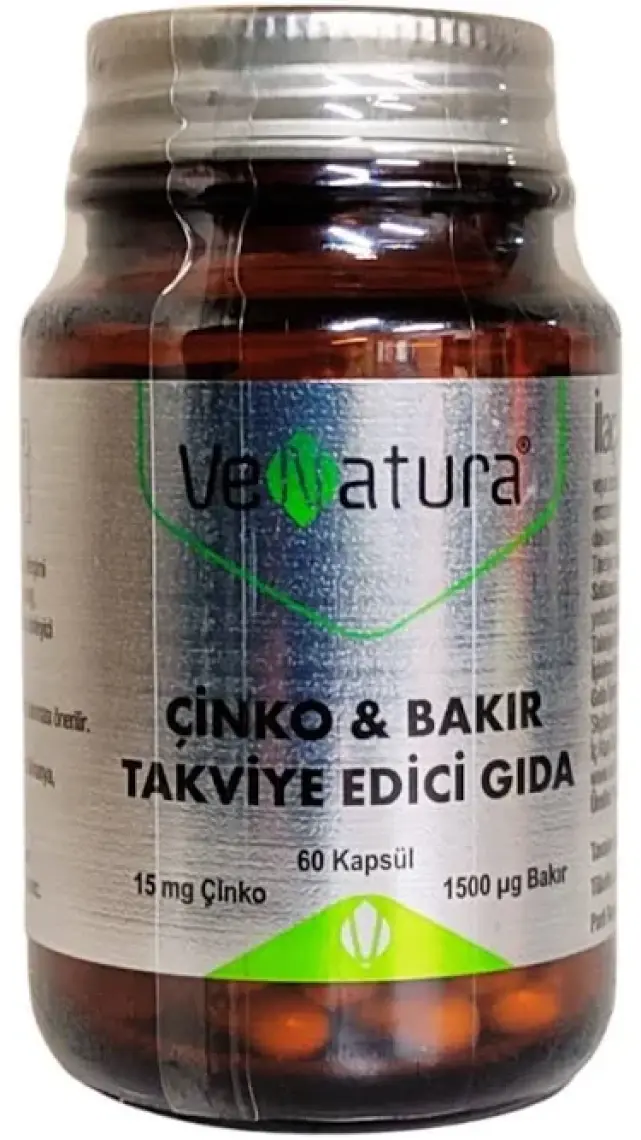 Venatura Çinko & Bakır Takviye Edici Gıda 60 Kapsül