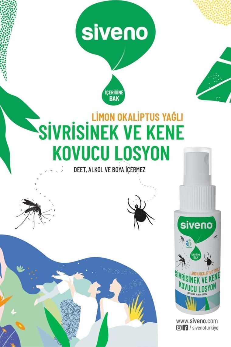 Sivrisinek Ve Kene Kovucu Sprey Losyon Bitkisel Tüm Vücut Için Seyahat Tatil Boy 50 ml