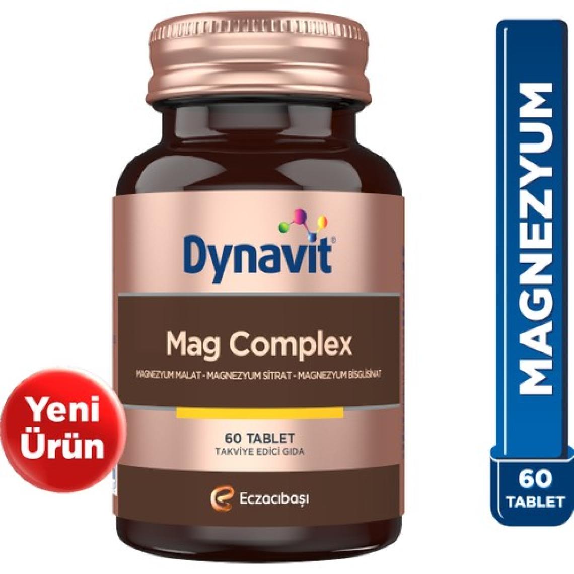 Dynavit Mag Complex 60 Tablet - Magnezyum Kompleks (Malat-Sitrat-Bisglisinat)