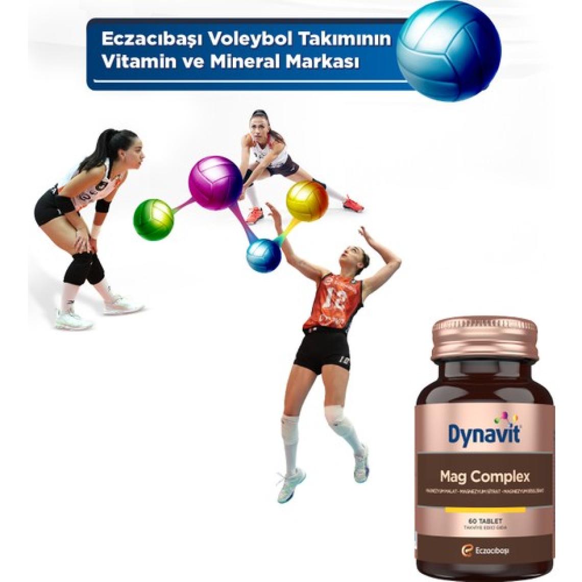 Dynavit Mag Complex 60 Tablet - Magnezyum Kompleks (Malat-Sitrat-Bisglisinat)
