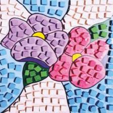 Artebella Çiçekler Seramik Mozaik Set 20 x 20 cm