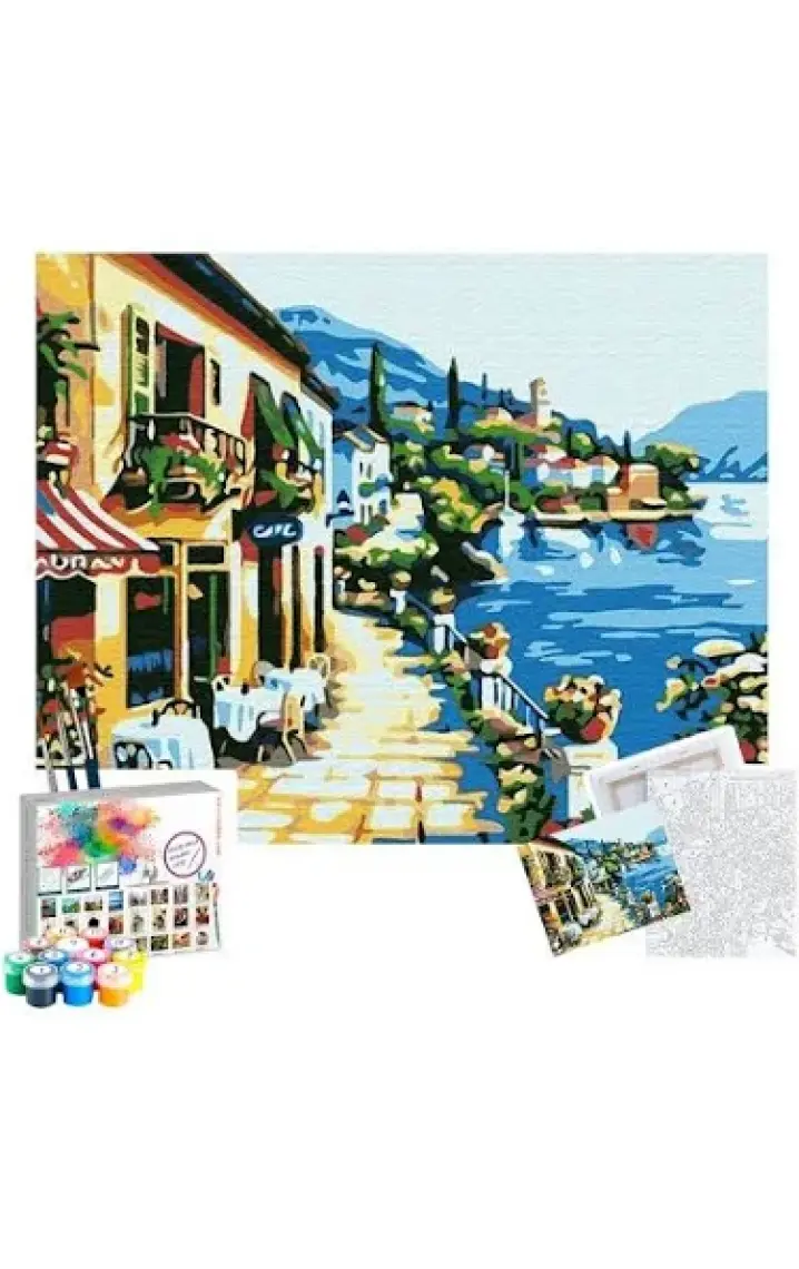 Tabdiko Sayılarla Boyama Seti 40 x 50 cm Tuval Şasesine Gerili Yalı