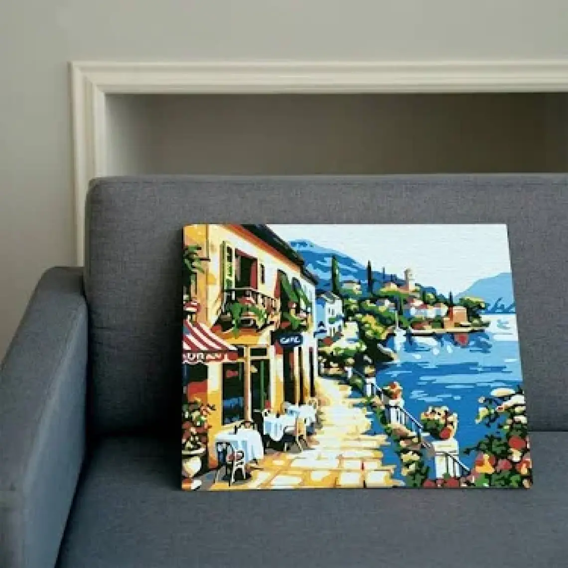 Tabdiko Sayılarla Boyama Seti 40 x 50 cm Tuval Şasesine Gerili Yalı