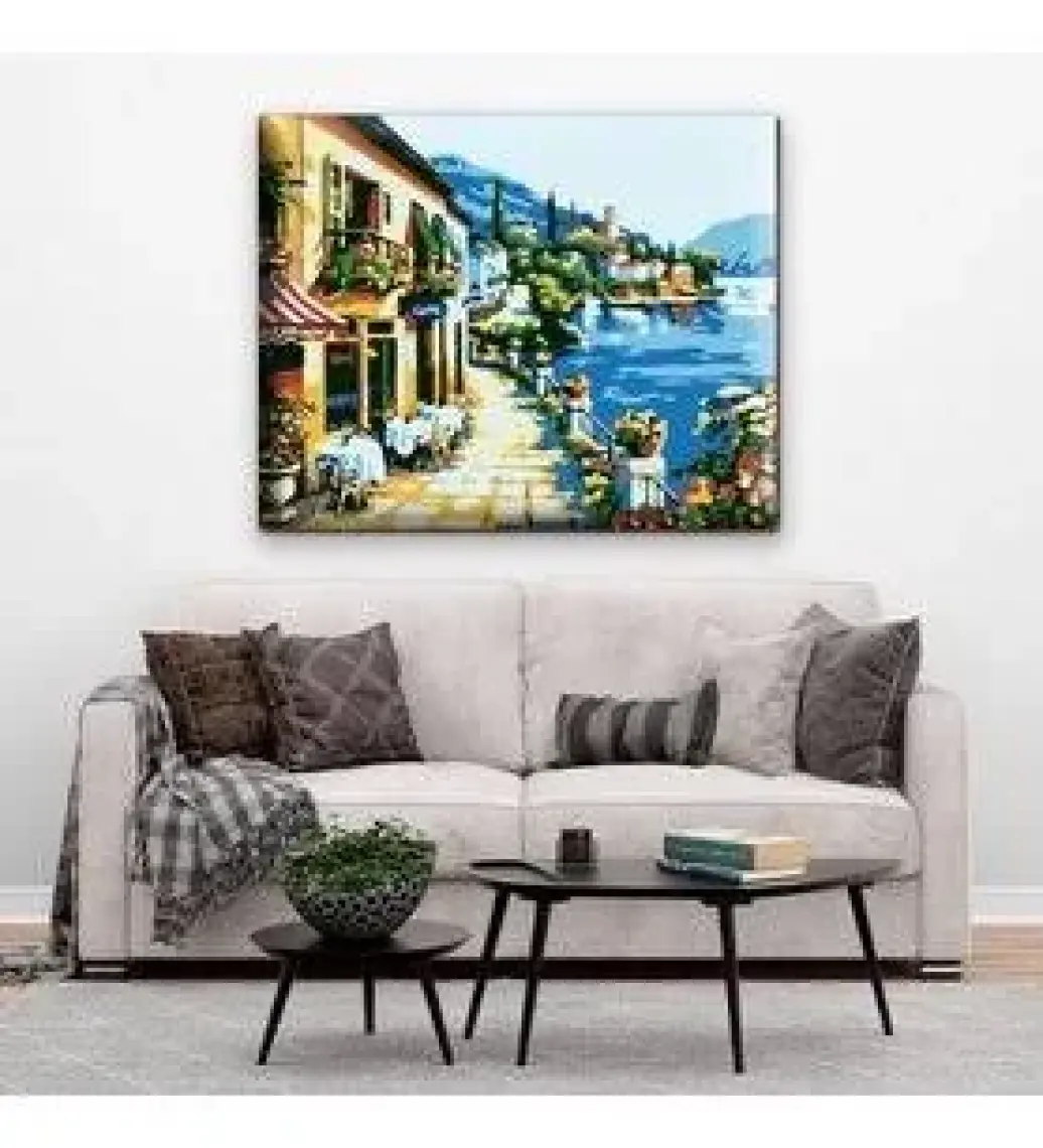 Tabdiko Sayılarla Boyama Seti 40 x 50 cm Tuval Şasesine Gerili Yalı