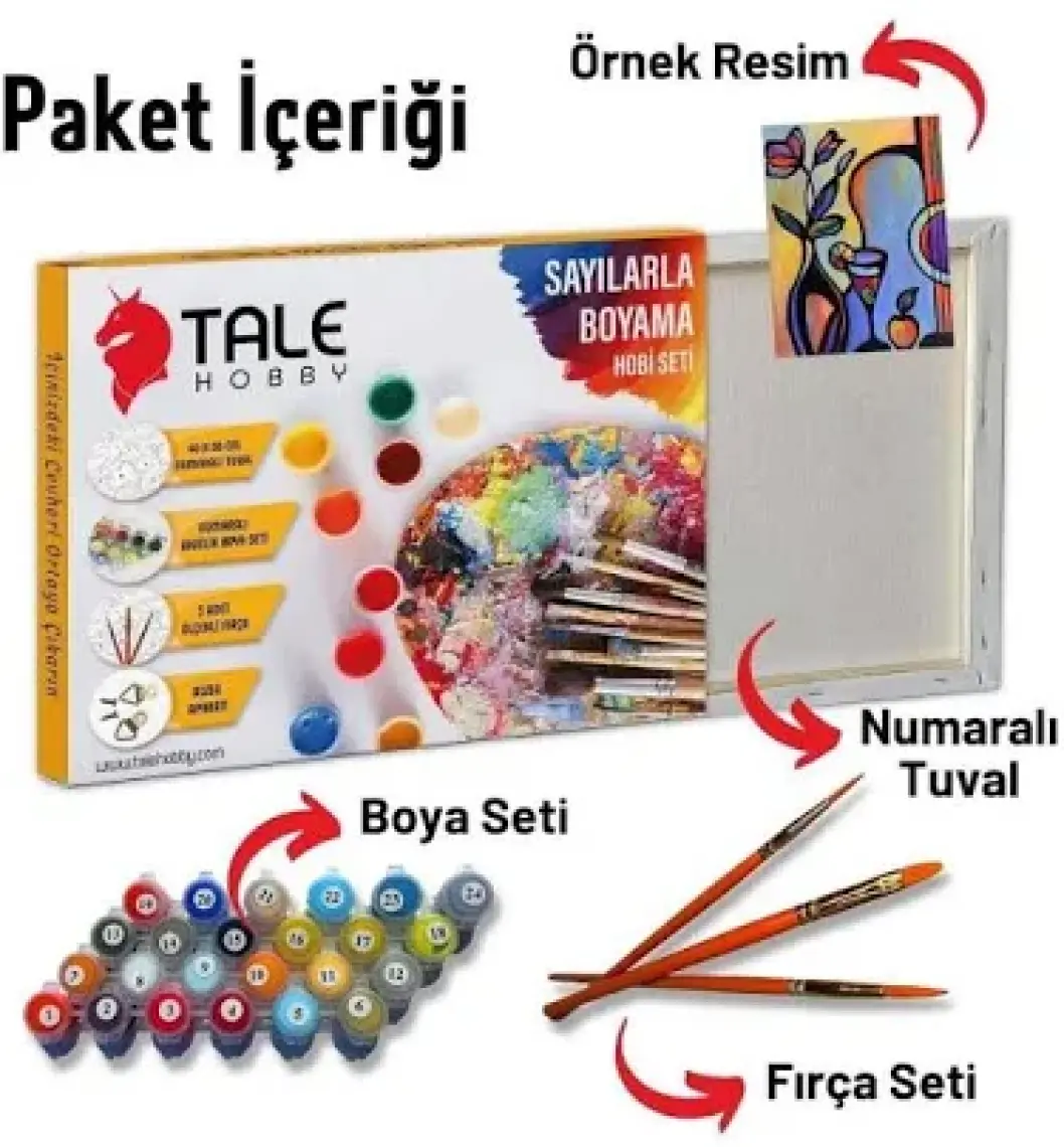 Tale Hobby Sayılarla Boyama Hobi Seti 40 x 50 cm