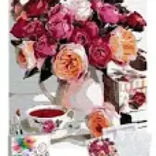 Tabdiko Sayılarla Boyama Seti 40 x 50 cm Tuval Şasesine Gerili Pembe Kamelyalar