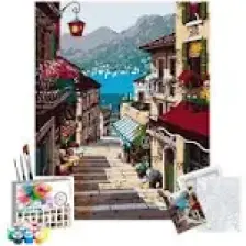 Tabdiko Nostaji Sokak Sayılarla Boyama Seti 40 x 50 cm