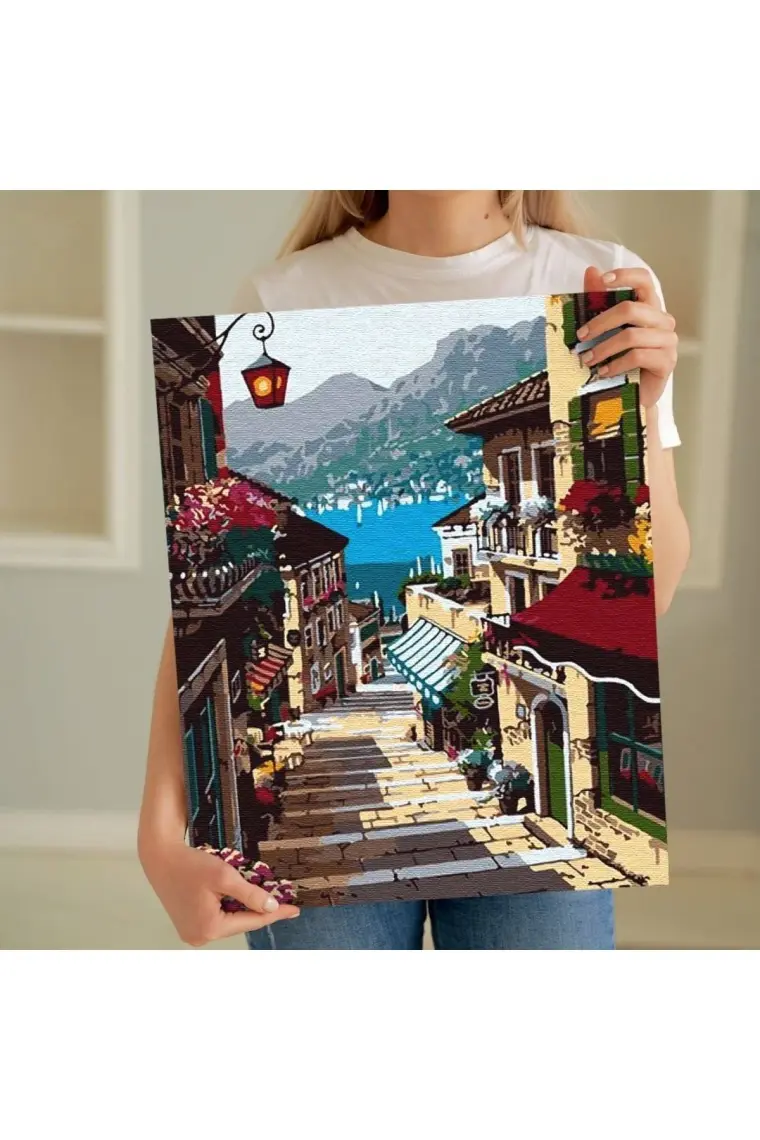 Tabdiko Nostaji Sokak Sayılarla Boyama Seti 40 x 50 cm