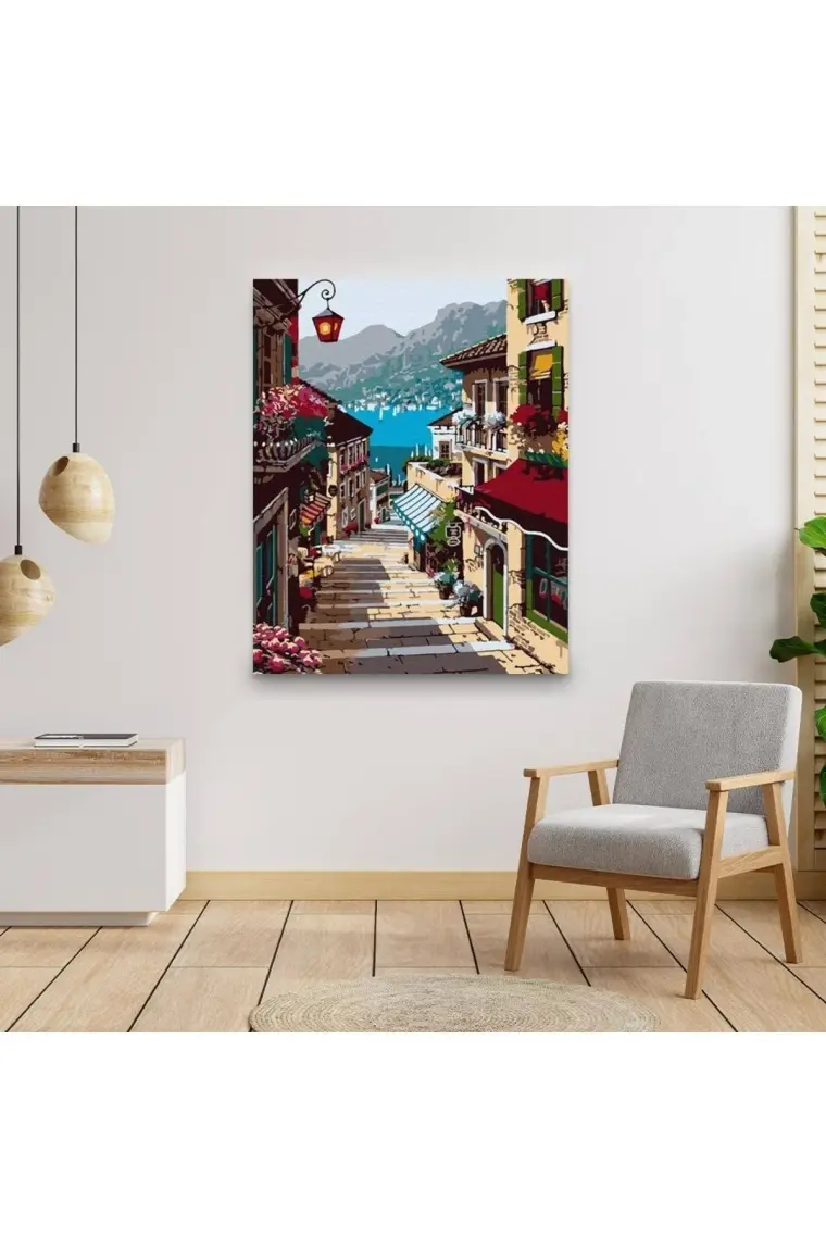 Tabdiko Nostaji Sokak Sayılarla Boyama Seti 40 x 50 cm