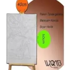 Womb Hobby Kabe Sayılarla Boyama Seti 40 x 50 cm Tuvale Gerili