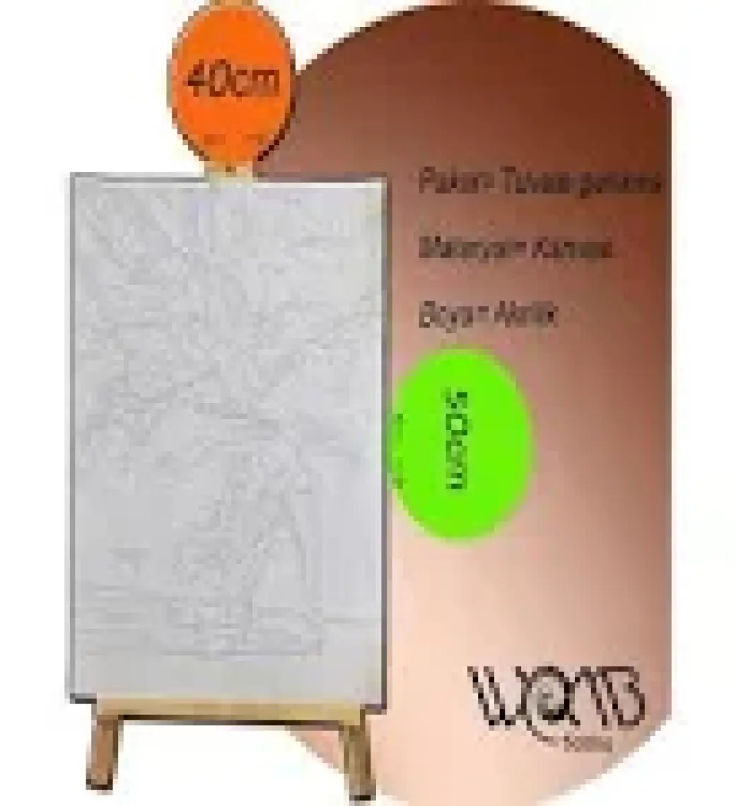 Womb Hobby Kabe Sayılarla Boyama Seti 40 x 50 cm Tuvale Gerili