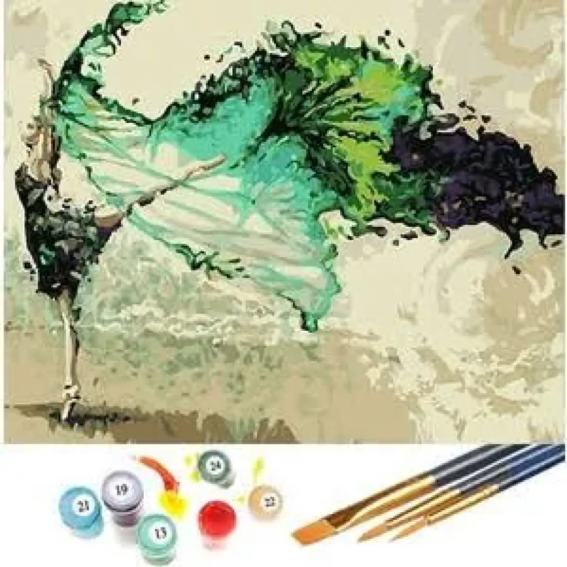 Tabdiko Sayılarla Boyama Seti 40 x 50 cm Tuval Şasesine Gerili Dance