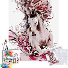 Tabdiko Sayılarla Boyama Seti 40 x 50 cm Tuval Şasesine Gerili Atın Özgürlüğü