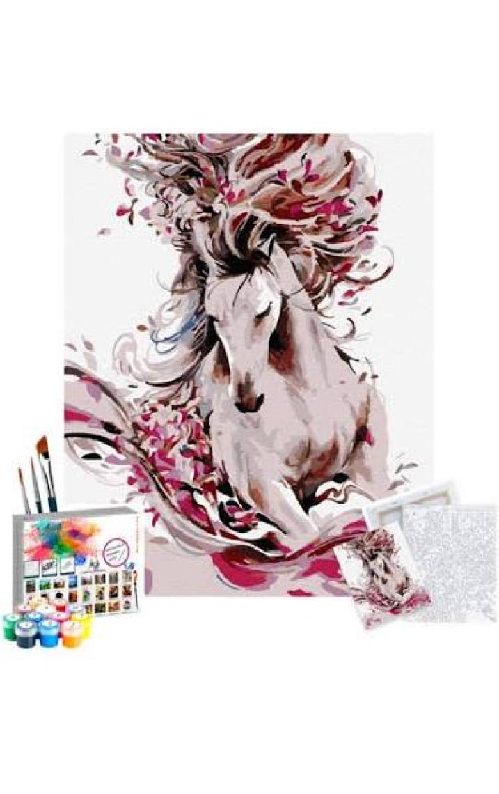 Tabdiko Sayılarla Boyama Seti 40 x 50 cm Tuval Şasesine Gerili Atın Özgürlüğü