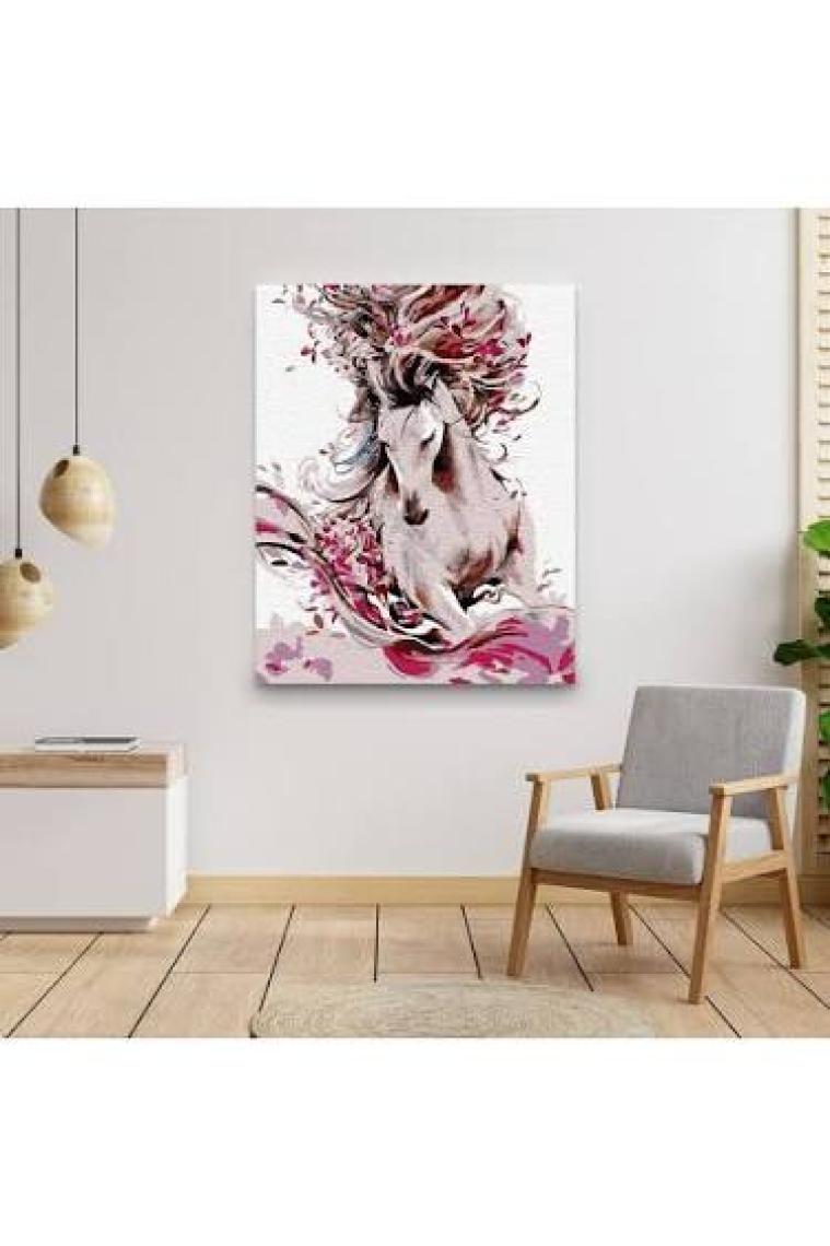 Tabdiko Sayılarla Boyama Seti 40 x 50 cm Tuval Şasesine Gerili Atın Özgürlüğü