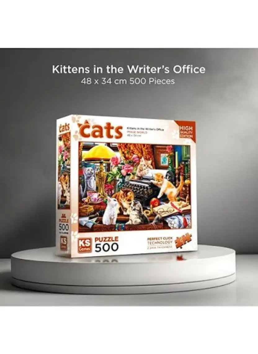KS Games Kittens In The Writer#s Office 500 Parça Puzzle